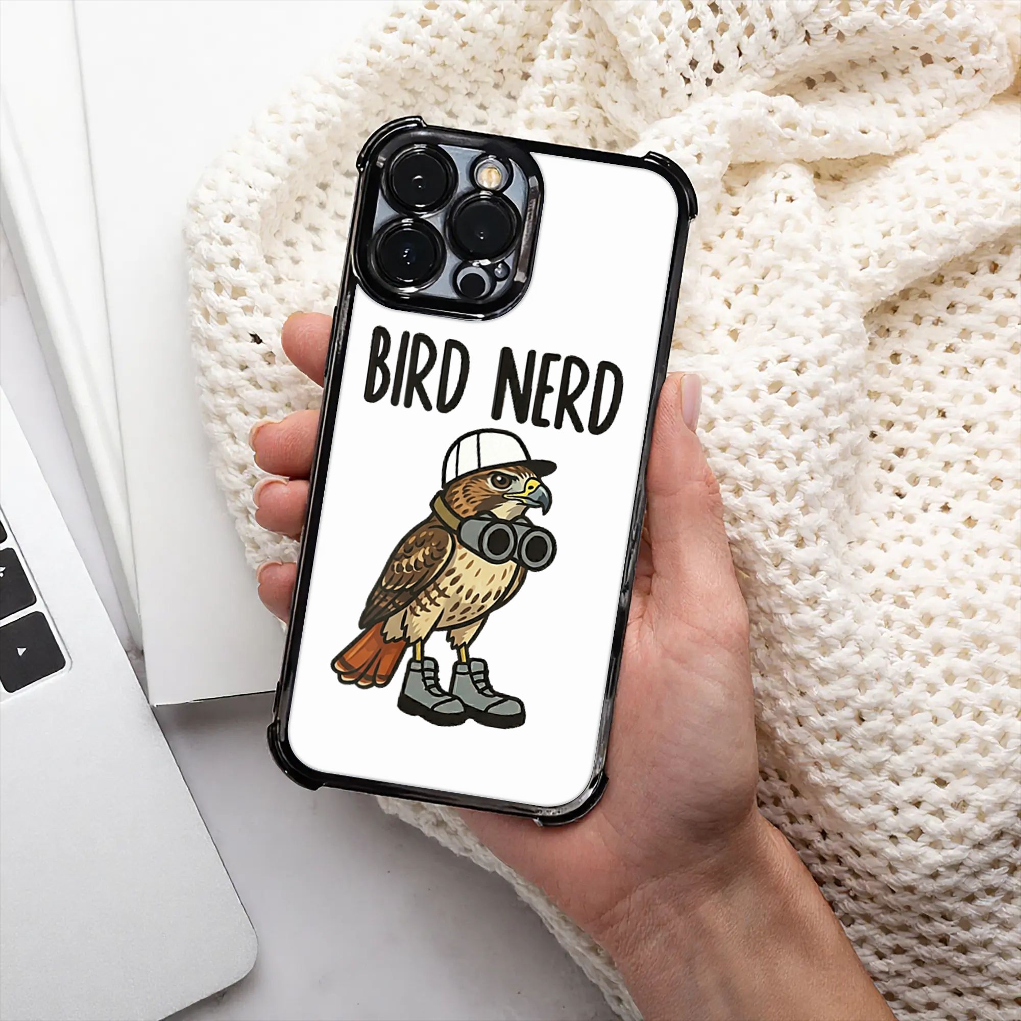 Watch Es - Funny Bird Nerd Watching Red Tailed