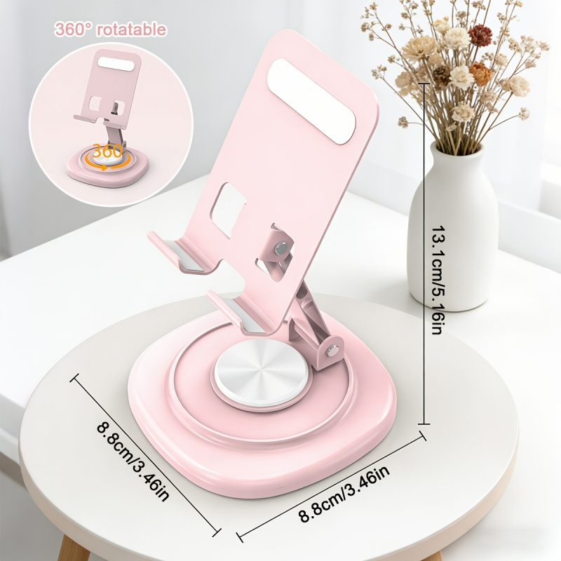 Watch Es - Macaron Desktop Metal Rotating Phone Stand