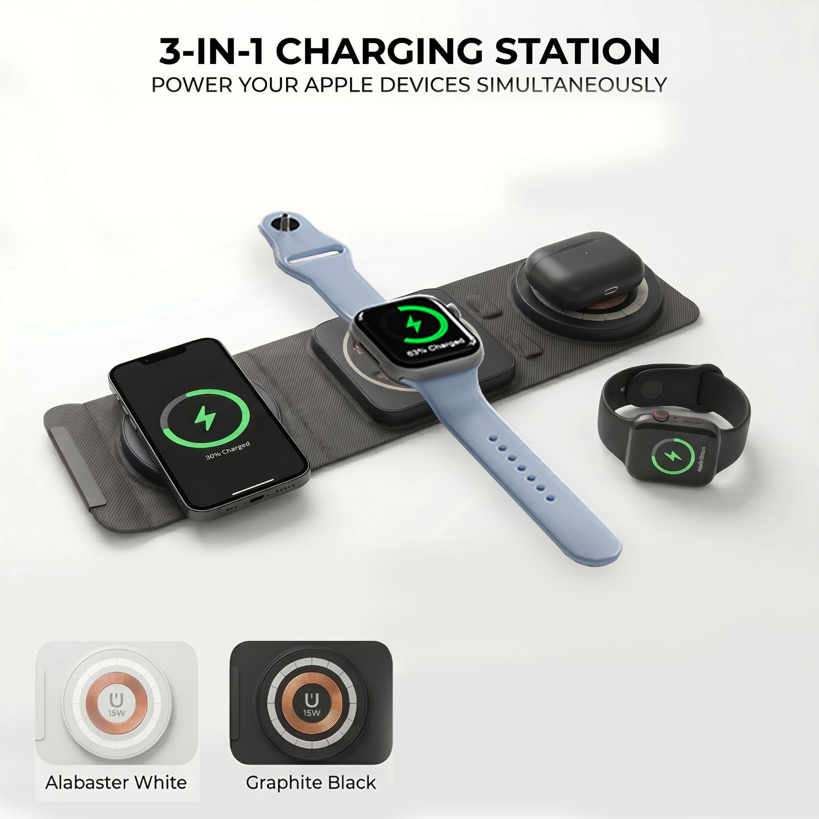 Watch 7 Smartwatch Iphone - 3 in 1 Foldable Wireless Charger