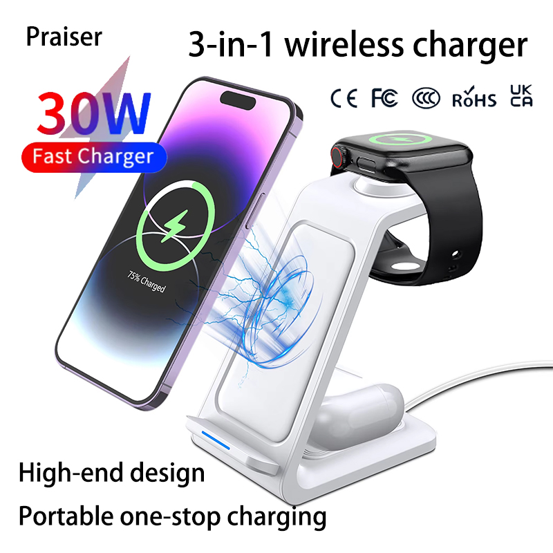 Watch 7 Smartwatch Iphone - 15W 3 in 1 Wireless Charger