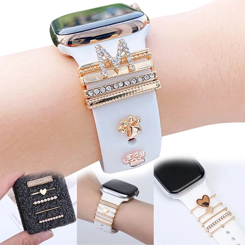 For Apple Watch Band Metal Cha - Smartwatch Ring Watches ulasan dan harga