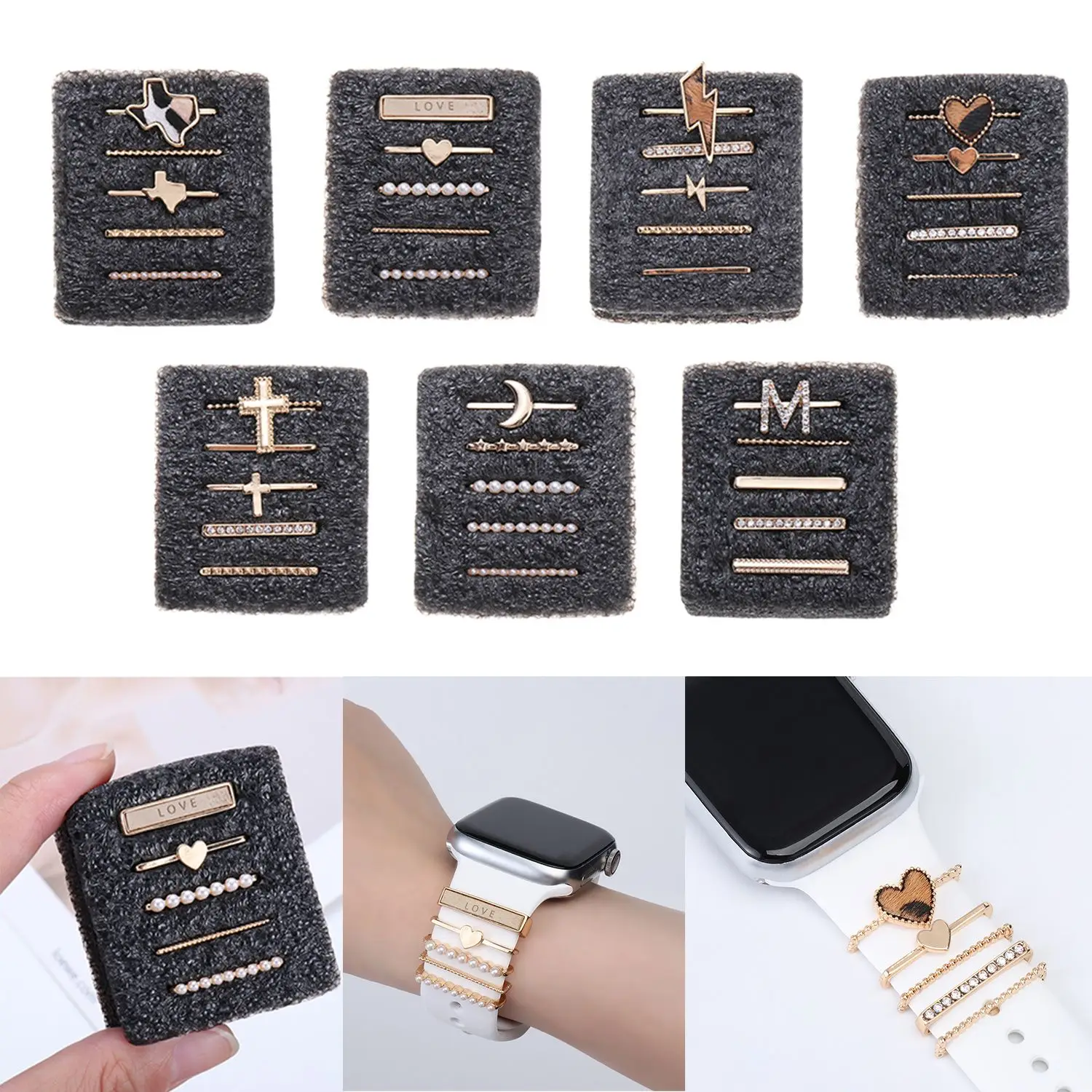 For Apple Watch Band Metal Cha - Smartwatch Ring Watches ulasan dan harga
