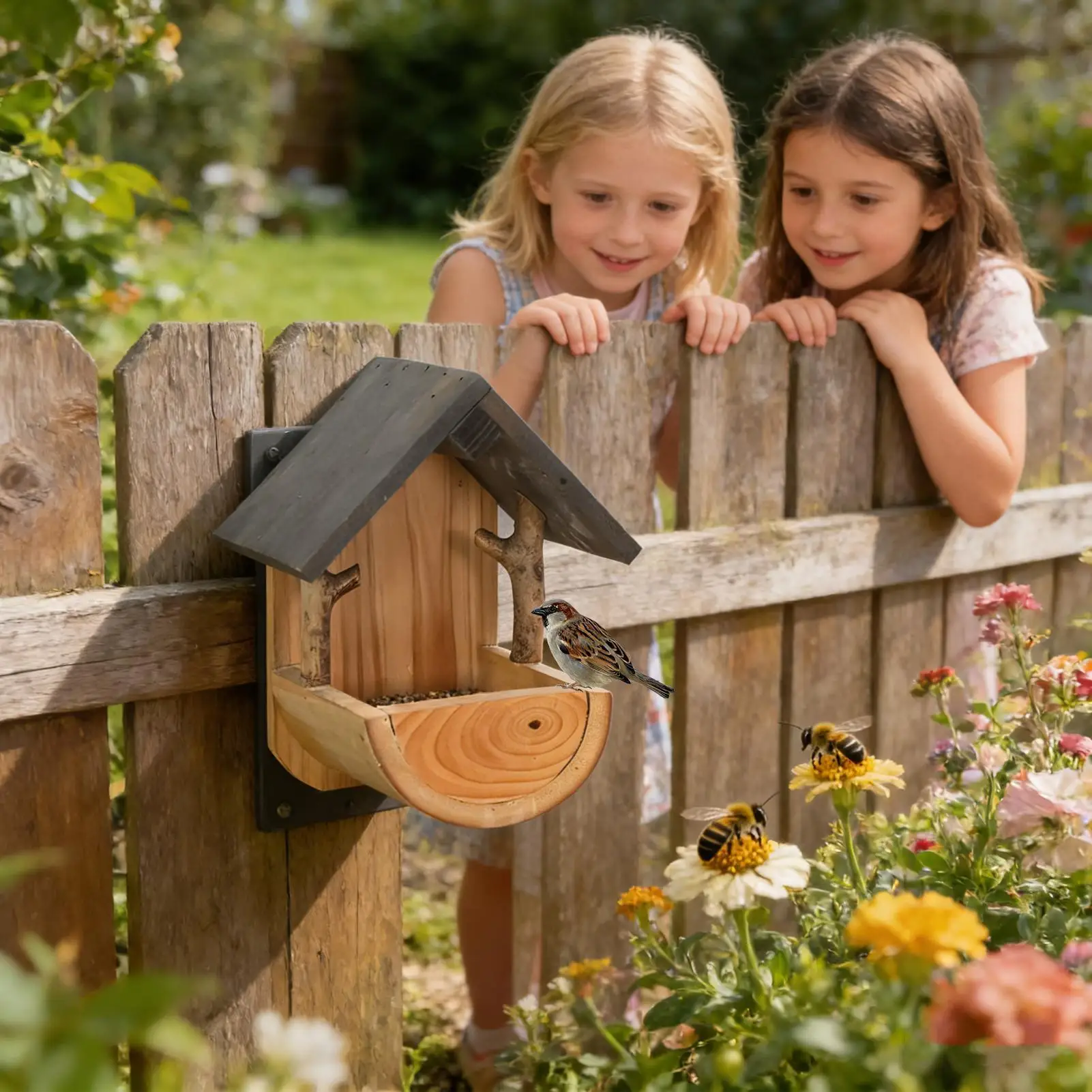 Wall Mount Wooden bird feeder  - Watch Es ulasan dan harga