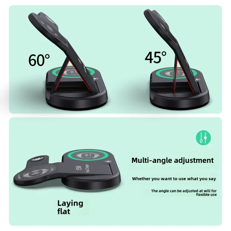 15W Fast Wireless Charger Stan - Watch 7 Smartwatch Iphone ulasan dan harga