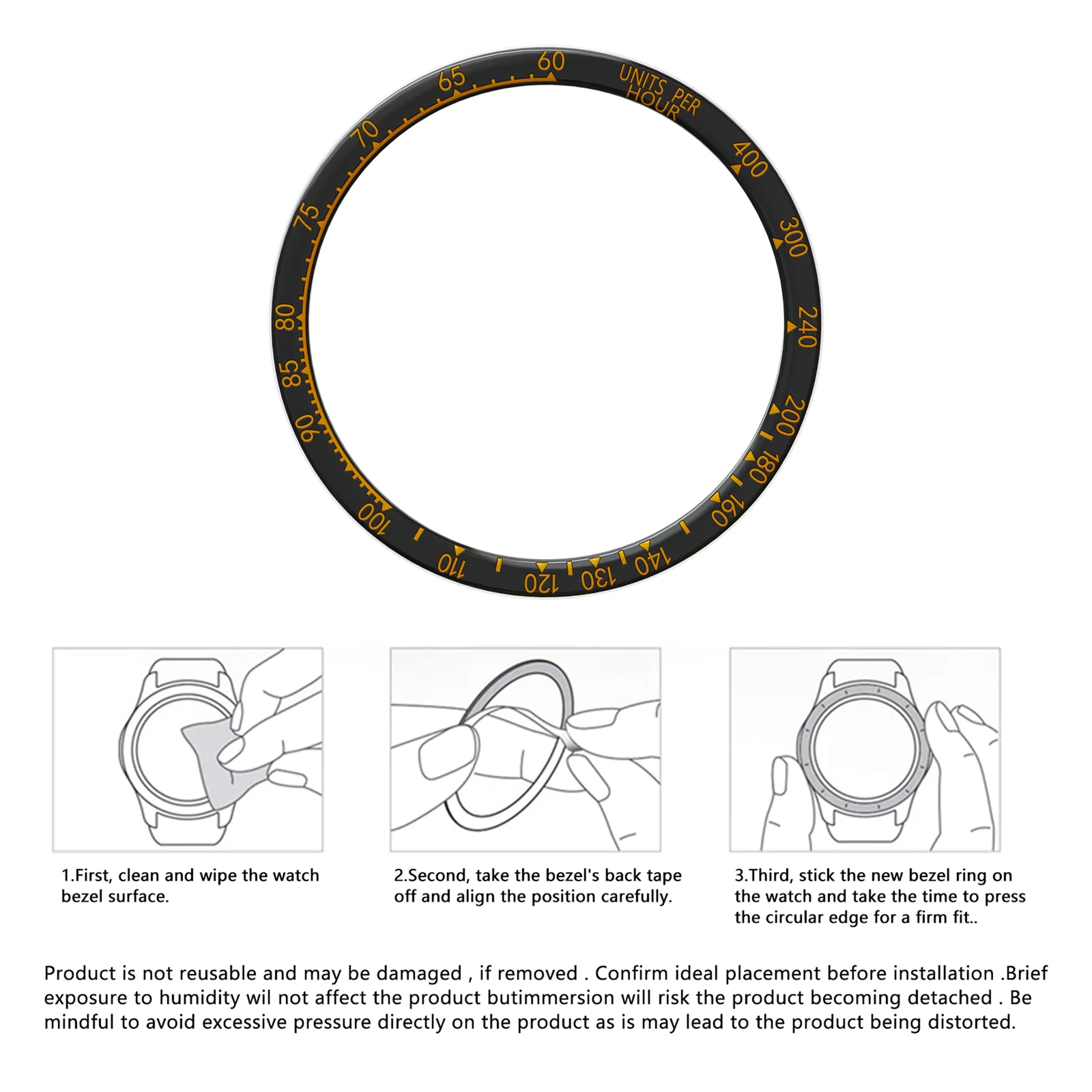 Smart Watch Metal Bezel for Ga - Smartwatch Ring Watches ulasan dan harga