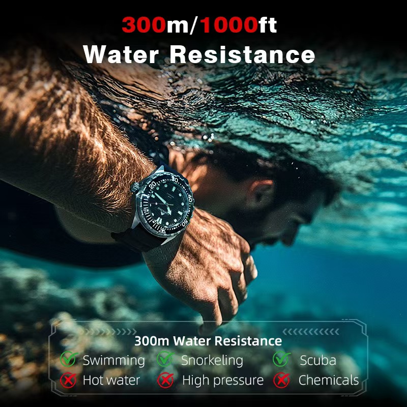Stainless Steel Diving Watch S - Smartwatch Ring Watches ulasan dan harga
