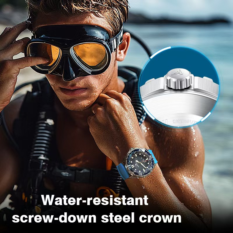 Stainless Steel Diving Watch S - Smartwatch Ring Watches ulasan dan harga