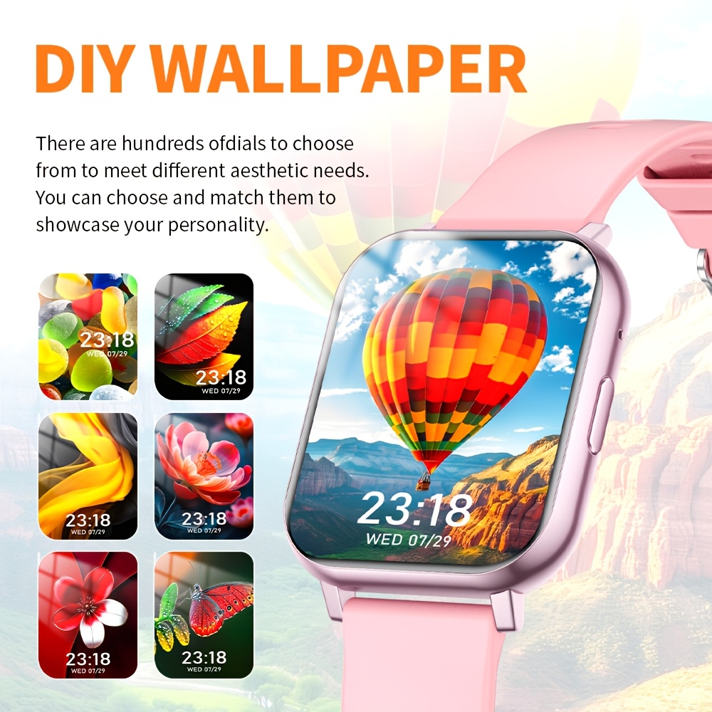 1.83-Inch HD Square Screen/Wir - Smartwatch Watches Wallpaper ulasan dan harga