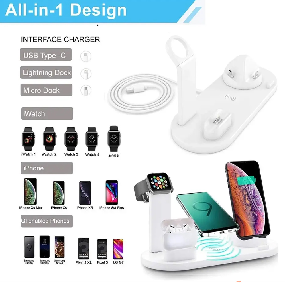 30W 7 in 1 Wireless Charger St - Watch 7 Smartwatch Iphone ulasan dan harga