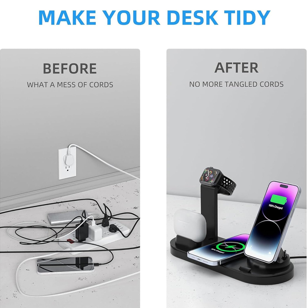 30W 7 in 1 Wireless Charger St - Watch 7 Smartwatch Iphone ulasan dan harga