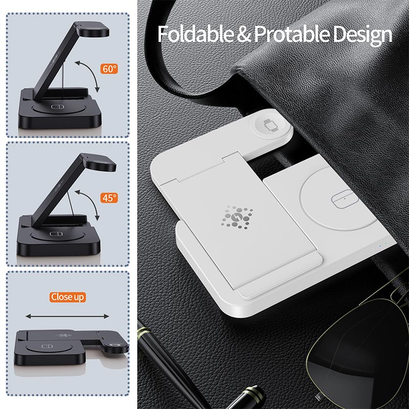 4 in 1 Foldable Wireless Charg - Watch 7 Smartwatch Iphone ulasan dan harga