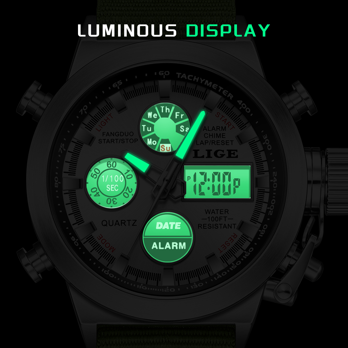 LIGE Men Big Brand Dual Time D - Smartwatch Watches Brands For Men ulasan dan harga
