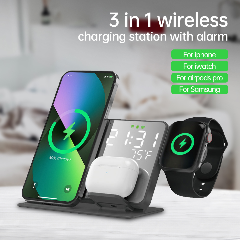 3 in 1 Wireless Charger For iP - Watch 7 Smartwatch Iphone ulasan dan harga