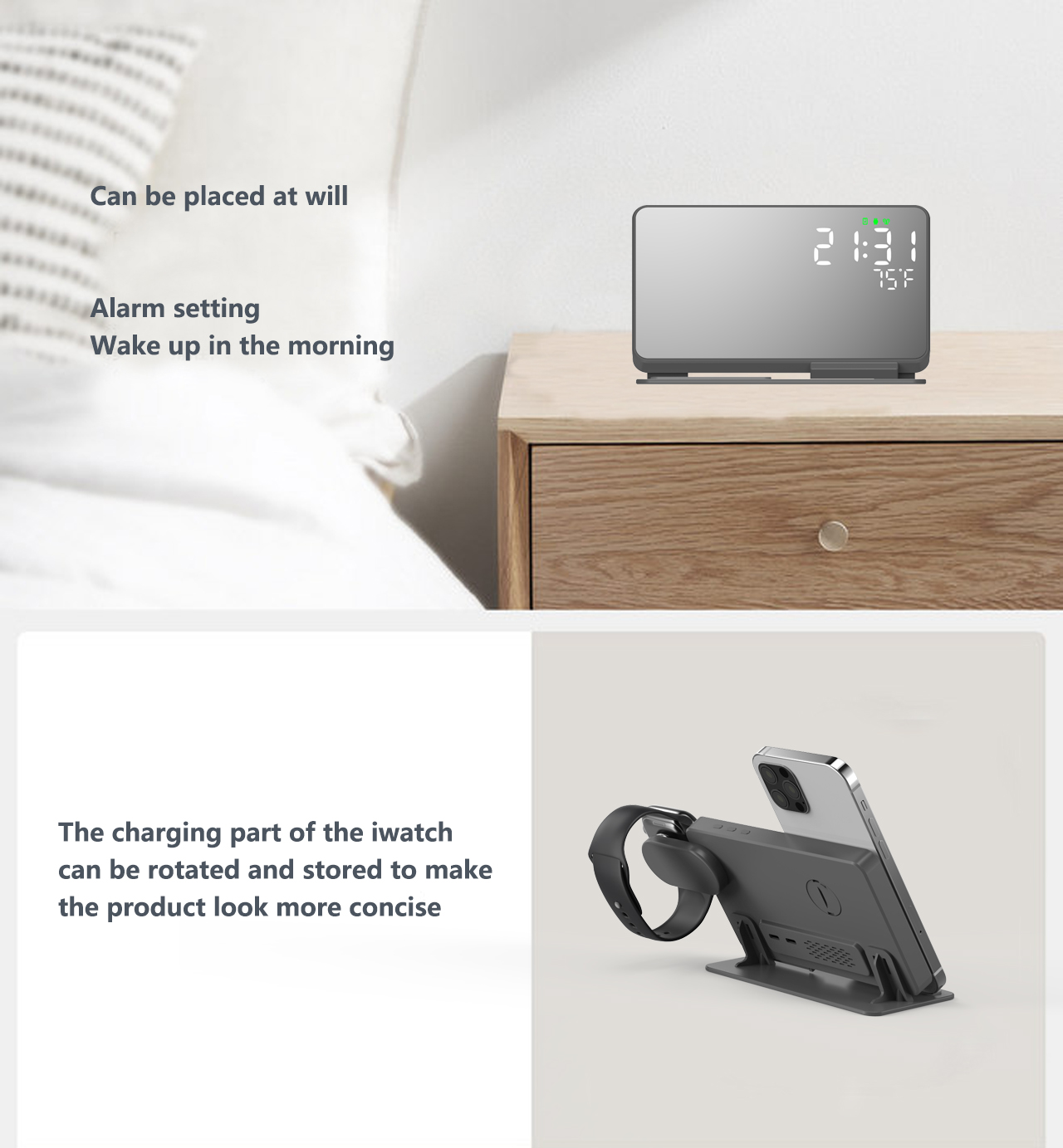 3 in 1 Wireless Charger For iP - Watch 7 Smartwatch Iphone ulasan dan harga