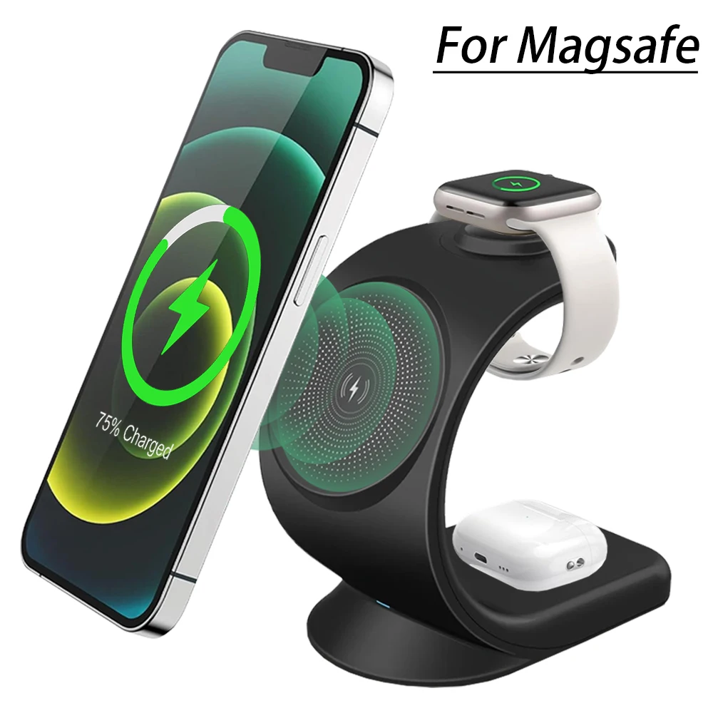 Magnetic Wireless Charger 3 in - Watch 7 Smartwatch Iphone ulasan dan harga