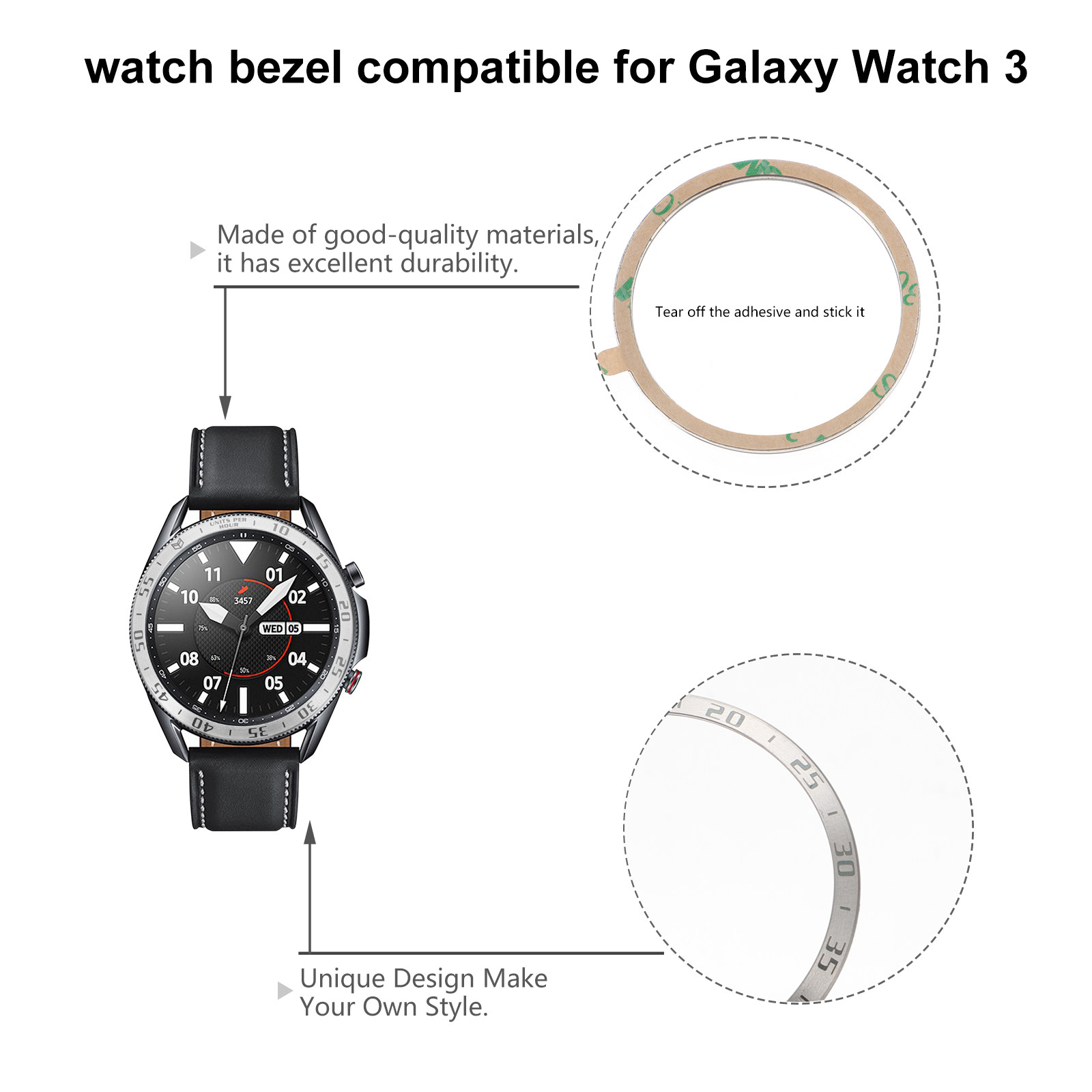 1Pcs Stainless Steel Bezel Rin - Smartwatch Ring Watches ulasan dan harga