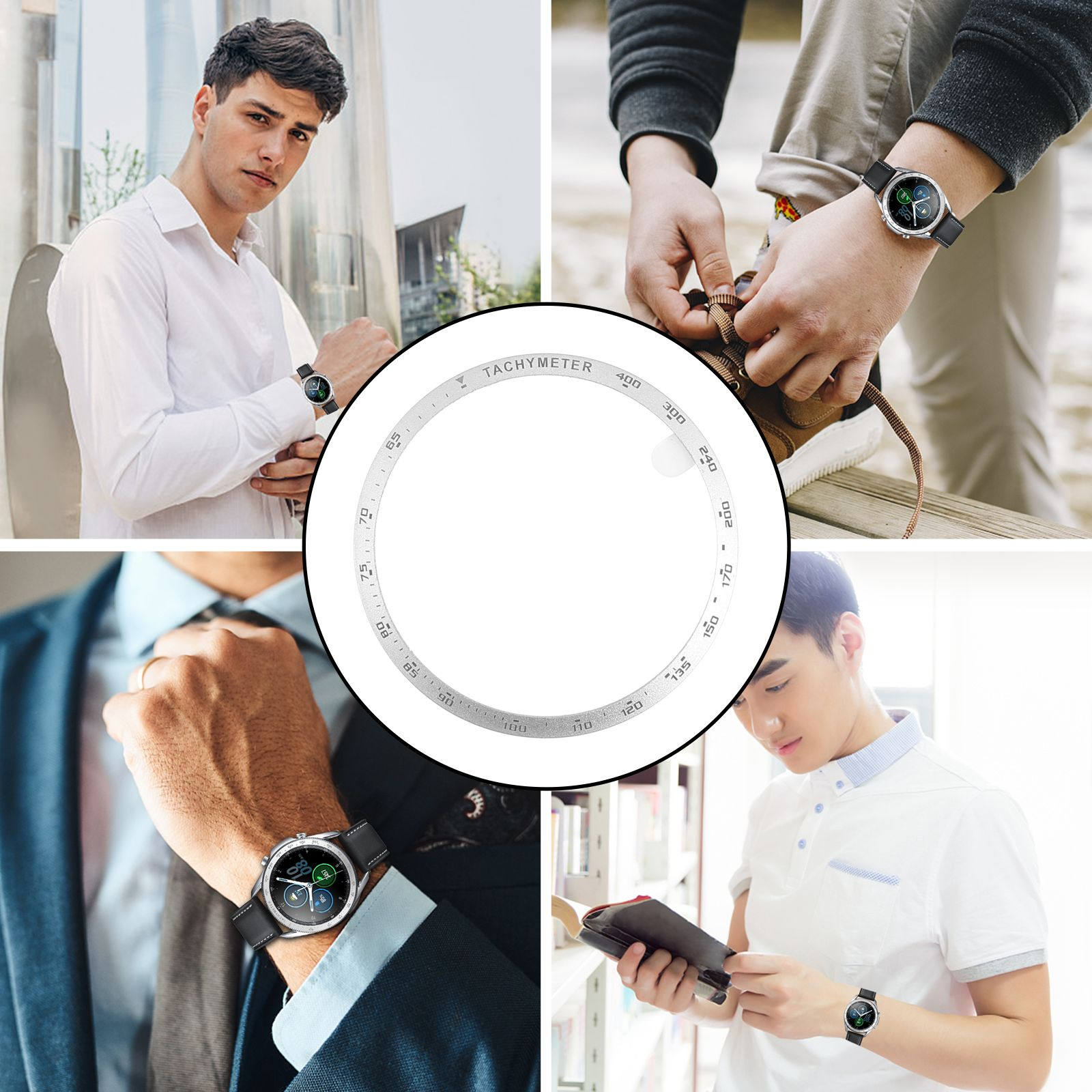 Aluminum Alloy Watch Bezel Rin - Smartwatch Ring Watches ulasan dan harga