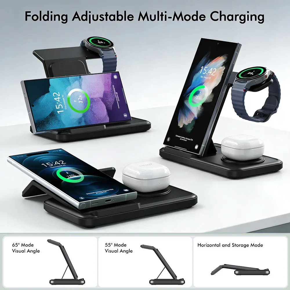 3 IN 1 Wireless Charger Statio - Watch 7 Smartwatch Iphone ulasan dan harga