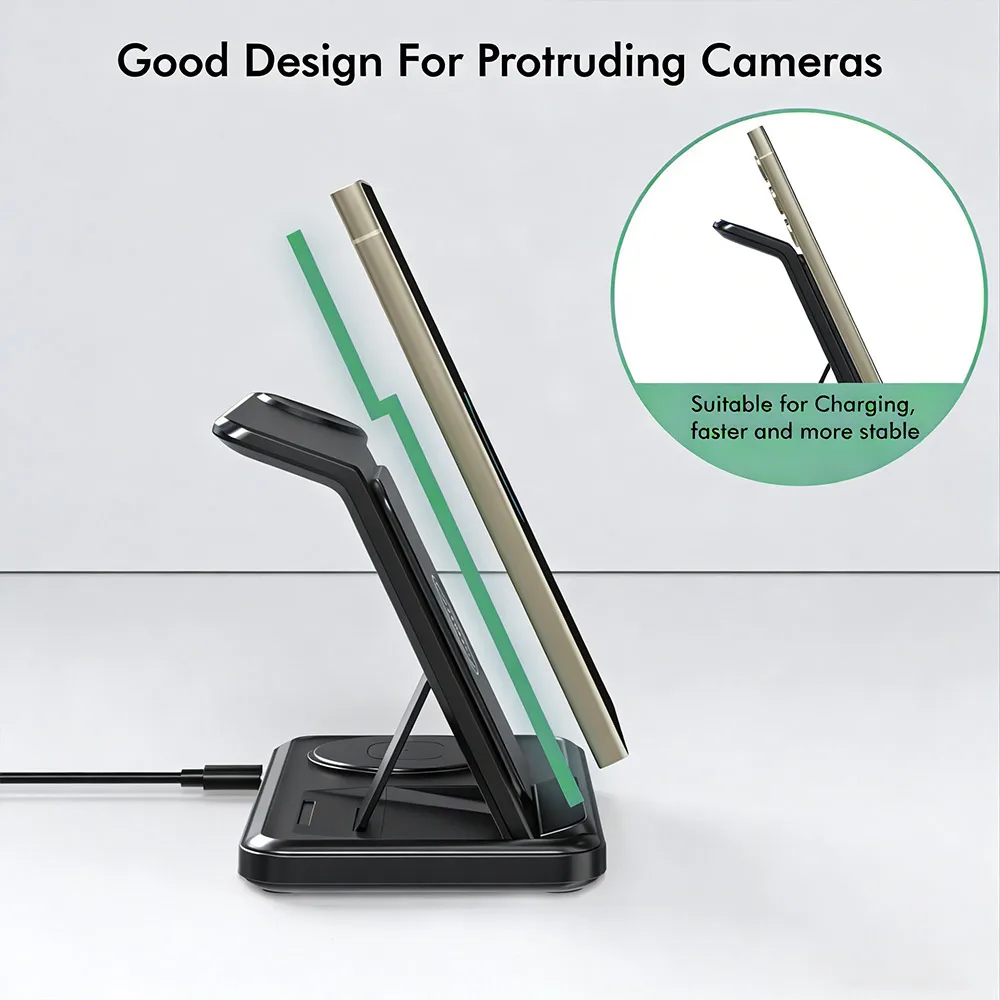 3 IN 1 Wireless Charger Statio - Watch 7 Smartwatch Iphone ulasan dan harga
