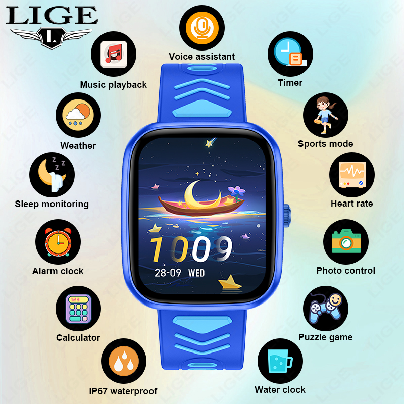 LIGE Kids Smartwatch Game Wate - Smartwatch Watches Gift For Boys On Birthday ulasan dan harga
