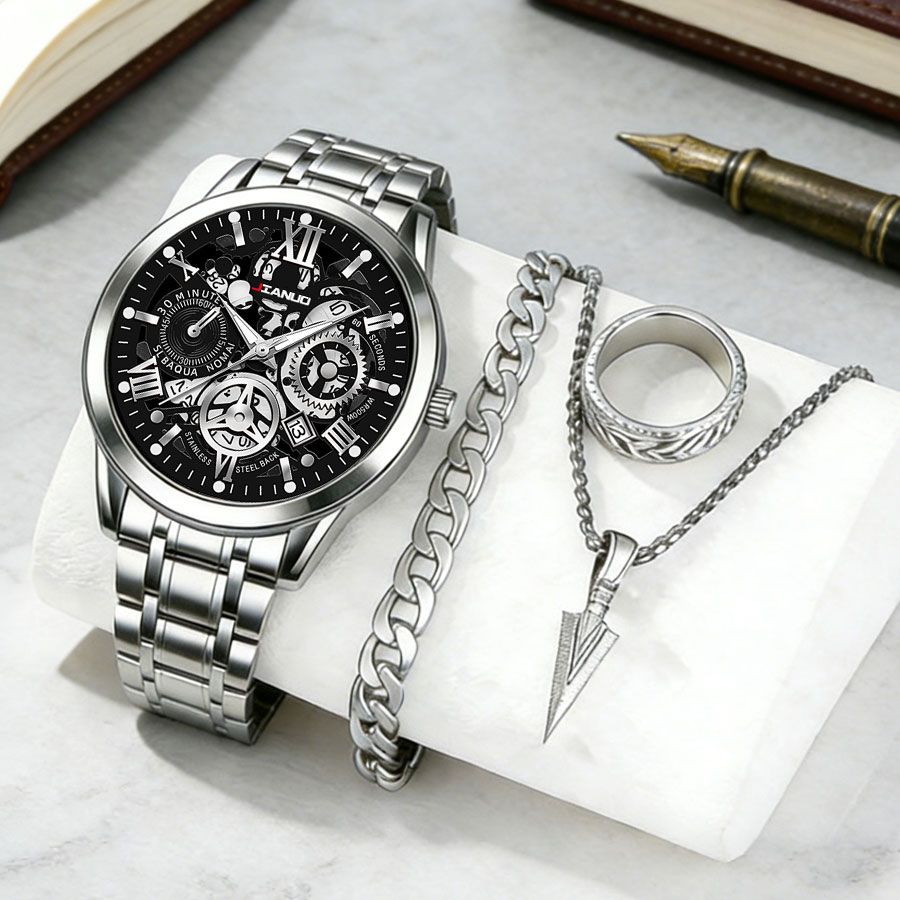 Business Luxury Men's Steel Ba - Smartwatch Ring Watches ulasan dan harga