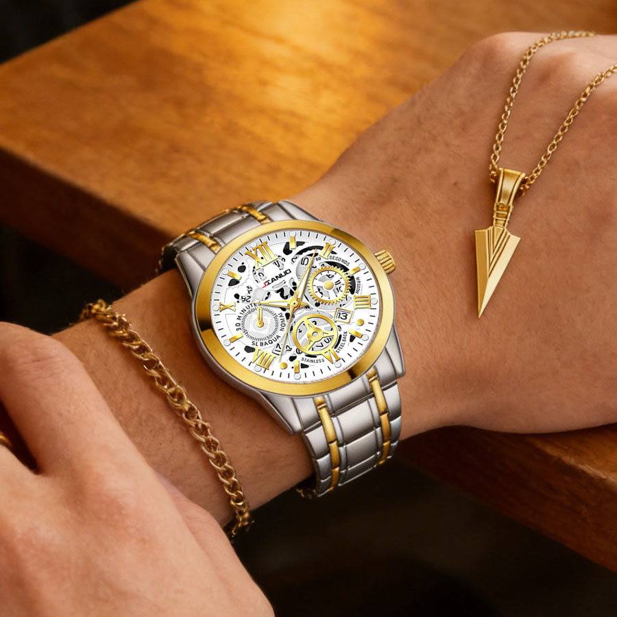 Business Luxury Men's Steel Ba - Smartwatch Ring Watches ulasan dan harga