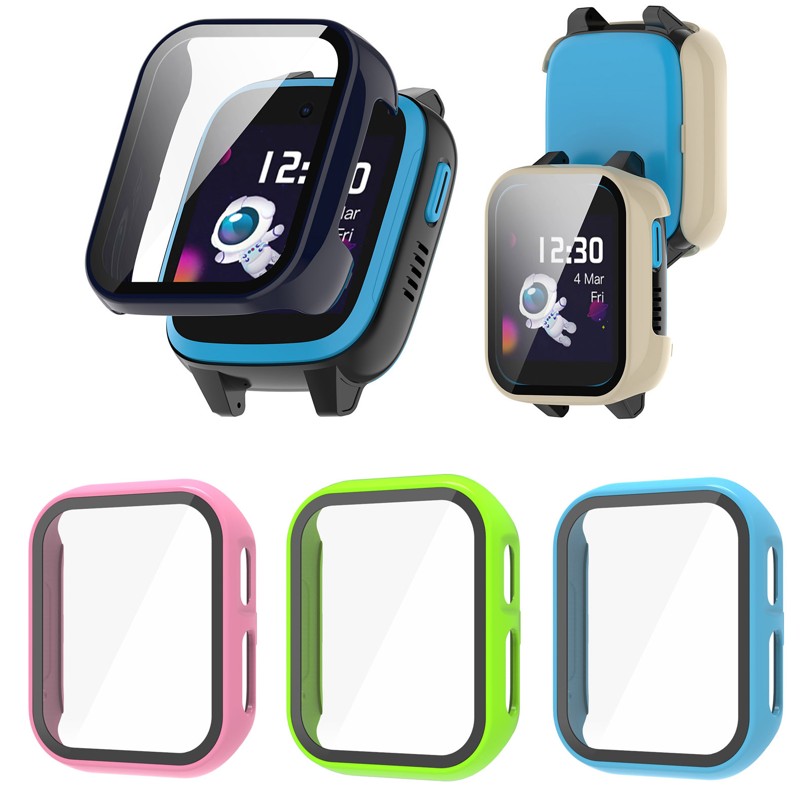 Hard Edge Shell Glass Screen P - Smartwatch Watches For Children ulasan dan harga
