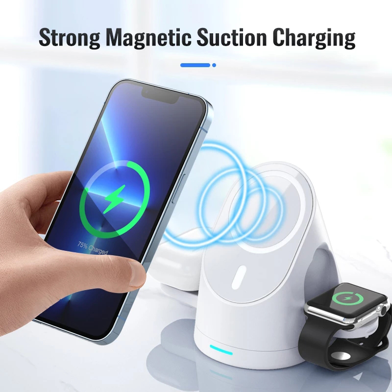 15W Magnetic 3 in 1 Fast Wirel - Watch 7 Smartwatch Iphone ulasan dan harga