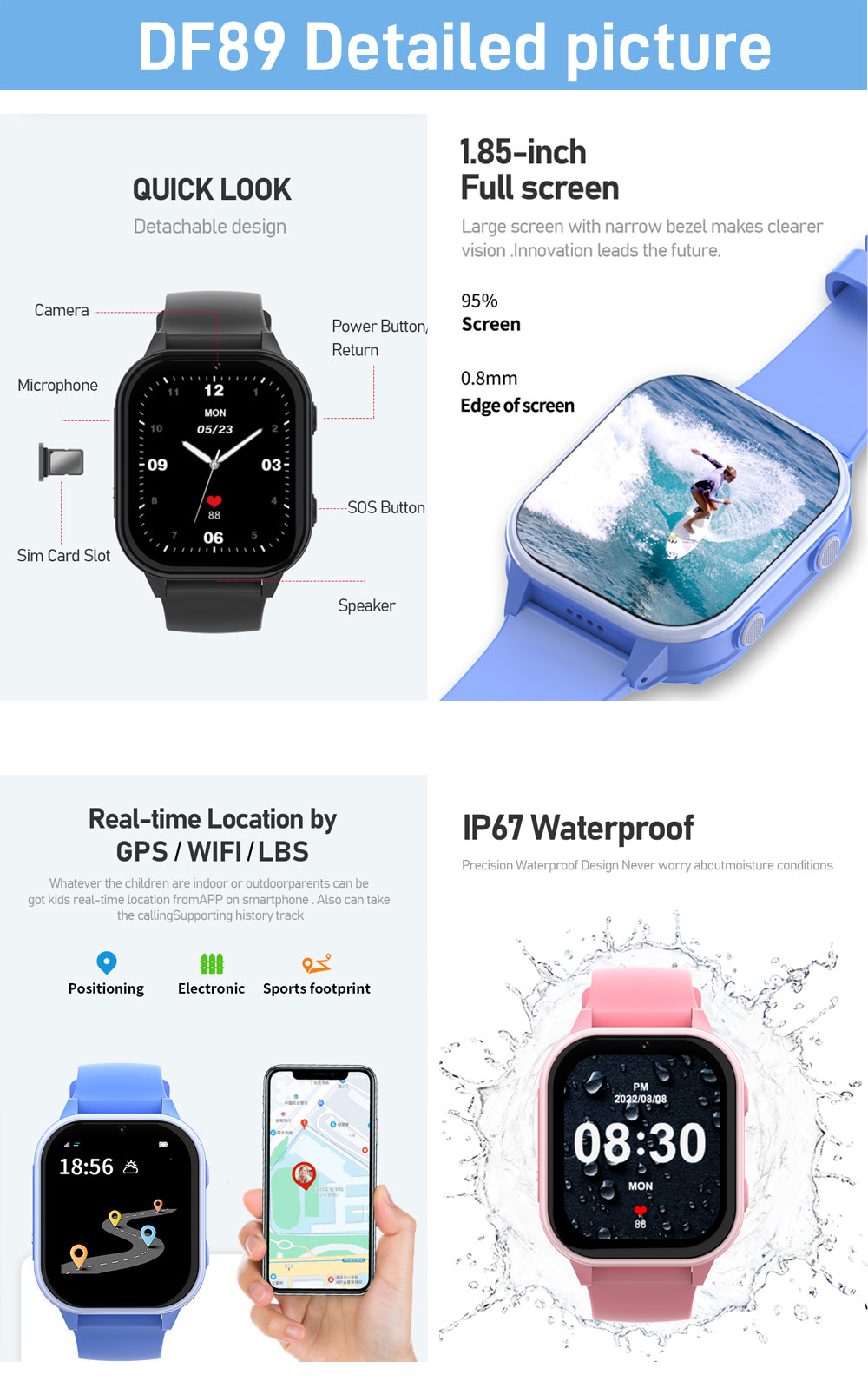 2G 4G Kids Smart Watch Phone G - Smartwatch Watches Gift For Boys On Birthday ulasan dan harga