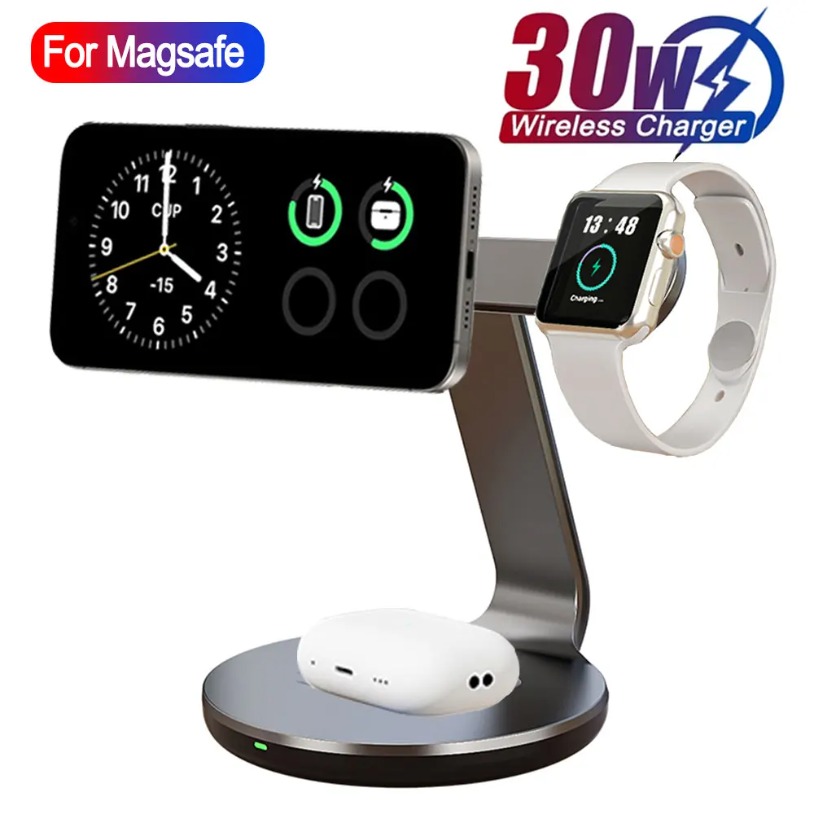 30W 3 In 1 Fast Charging Stati - Watch 7 Smartwatch Iphone ulasan dan harga