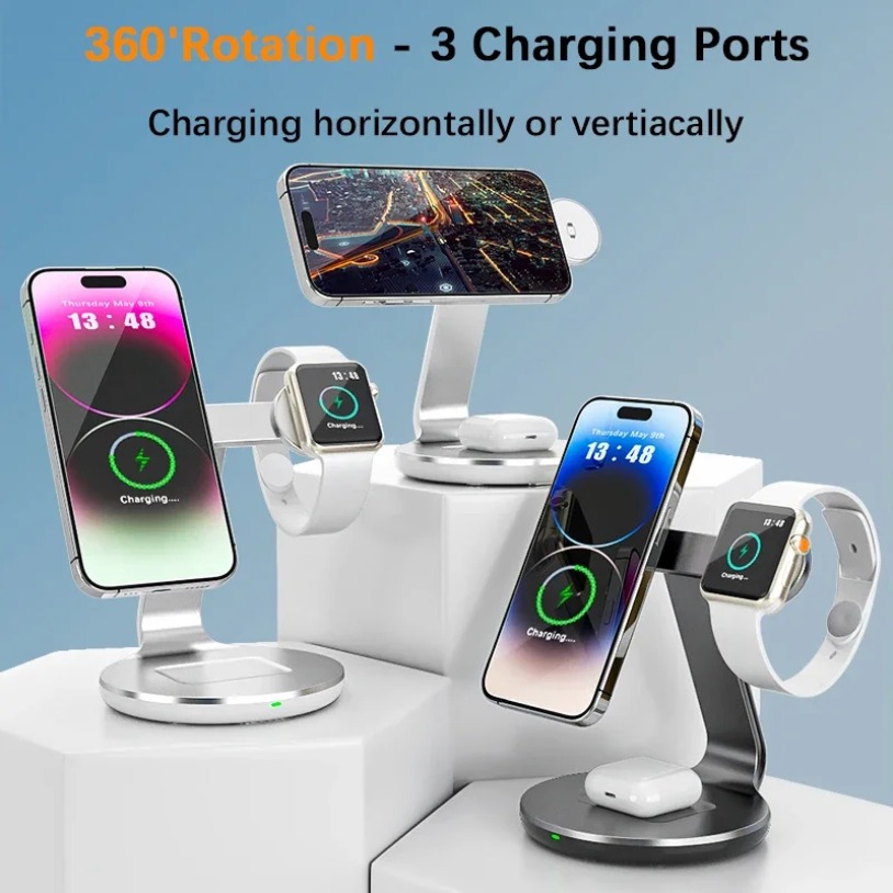 30W 3 In 1 Fast Charging Stati - Watch 7 Smartwatch Iphone ulasan dan harga