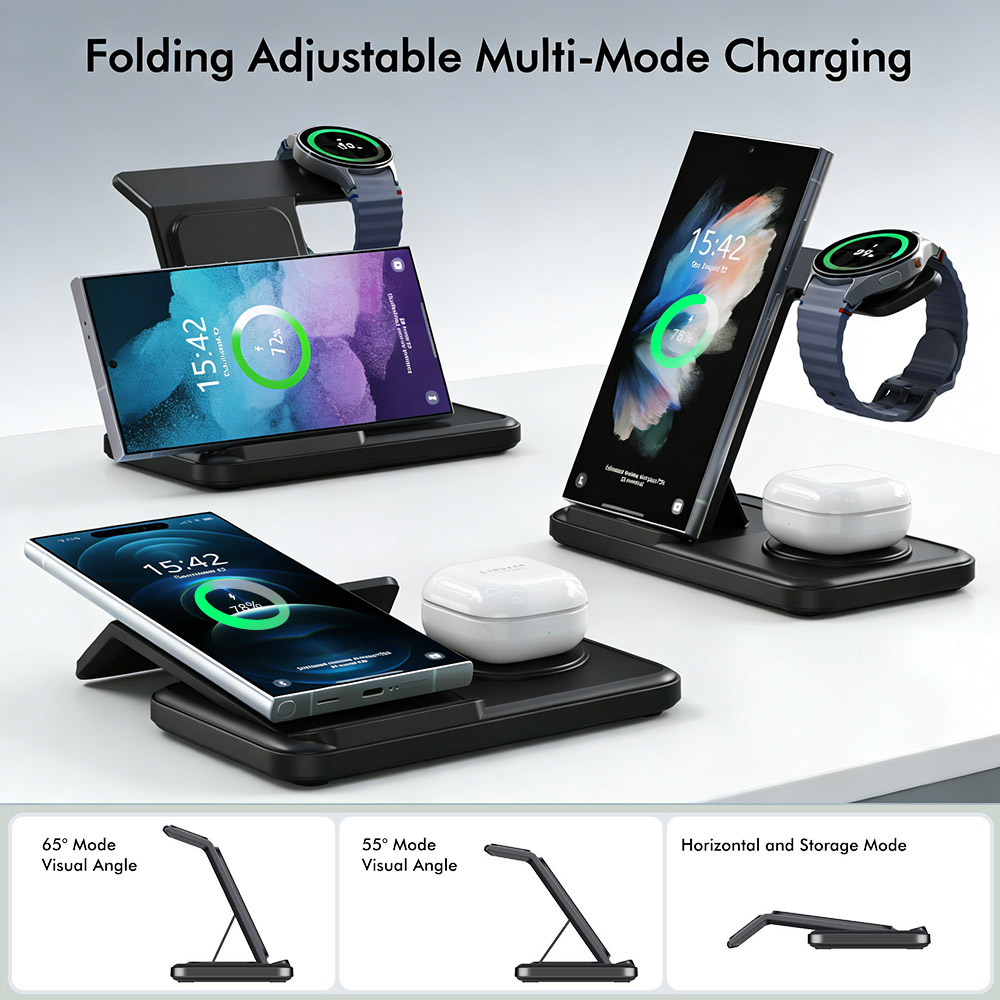 3 in 1 Wireless Charger Stand  - Watch 7 Smartwatch Iphone ulasan dan harga