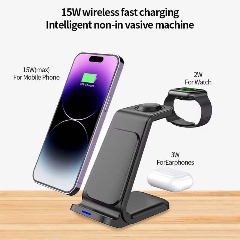15W 3 in 1 Wireless Charger St - Watch 7 Smartwatch Iphone ulasan dan harga