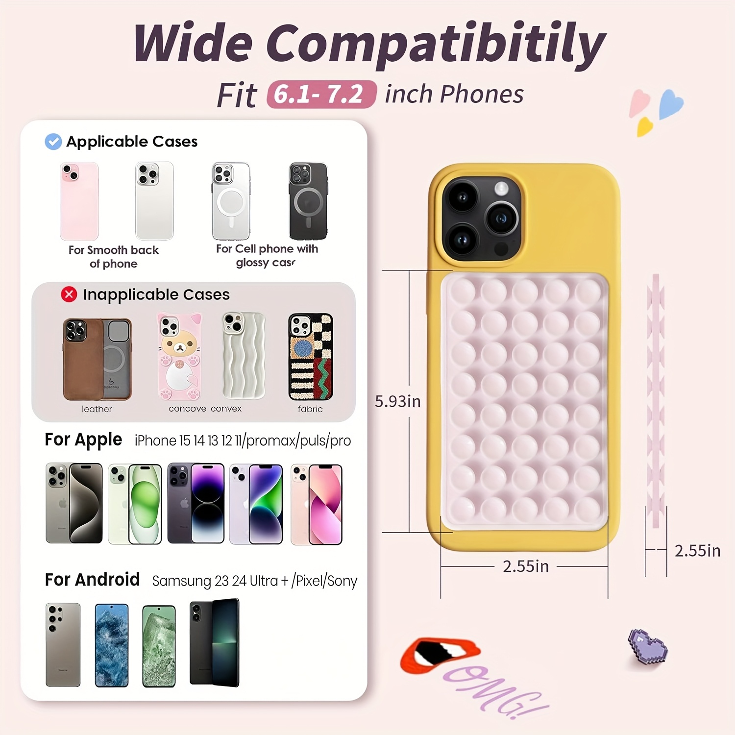 2pcs Double-Sided Silicone Suc - Watch Es ulasan dan harga