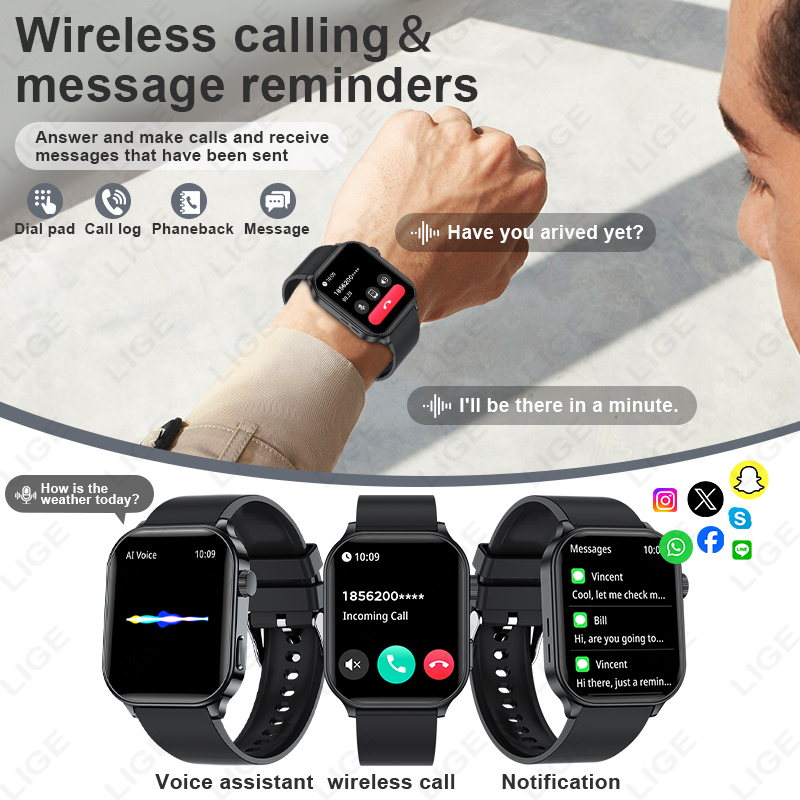 LIGE Original Brand Smart Watc - Smartwatch Watches Brands For Women ulasan dan harga
